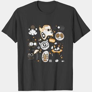 Funny Monsters Cute Spooky Cartoon Halloween Graphic T-Shirt